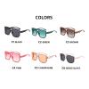 mincl Oversized Square Sunglasses Women Big Frame Curved Lens Shield Sun Glasses For Ladies Shades Eyewear Goggle N45 (orange) view 4