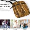 YHEGBFD Crossbody Bags,Gold Sequin Sparkle Oxford Cloth Messenger Bag,mini Satchel,small Satchel with Adjustable Strap for Men Women view 2