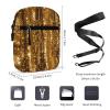 YHEGBFD Crossbody Bags,Gold Sequin Sparkle Oxford Cloth Messenger Bag,mini Satchel,small Satchel with Adjustable Strap for Men Women view 3