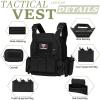 LASVENIS Tactical Vest for Men Weighted Vest Fully Adjustable Outdoor Training Gaming Vests view 3