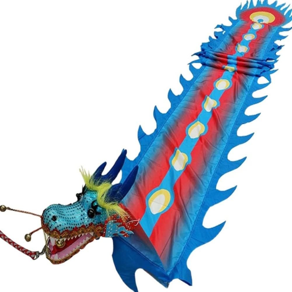 MekUk Kids Wand Dragon Dance Ribbons Dragon Print Dance Streamers, Colorful Dragon Silk Flowy Spinning & Shaking, Adult Sports Fitness Ribbon Suitable for artistic dance gymnastics, rainbow pa(Color:1