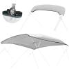 Caminor 4 Bow Bimini Top Replacement Canvas with Light Hole and Storage Boot,Bimini Top Canvas Only Without Frame,900D Heavy Duty Waterproof,8'L 85"-90" W Grey RAL9002 view 1