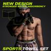 HideFxxx Super Absorbent, Fast Drying Towel - Waffle Weave Sport Towels Gym Towels Workout Sweat Towels for Swimming Beach Hiking Yoga Travel Sports Fitness Towel Duo Set view 2