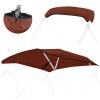 Caminor 4 Bow Bimini Top Replacement Canvas with Light Hole and Storage Boot, 900D Heavy Duty Waterproof Bimini Top Canvas Only Without Frame, 8'L 85"-90" W Burgundy view 1