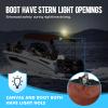 Caminor 4 Bow Bimini Top Replacement Canvas with Light Hole and Storage Boot, 900D Heavy Duty Waterproof Bimini Top Canvas Only Without Frame, 8'L 85"-90" W Burgundy view 4