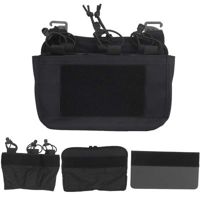 Zamudam Tactical DOPE Front Flap Pouch G-Hook FCPC V5 Double Stack Abdominal Pack with Triple 5.56mm Mag Pouch Magazine Insert Utility Pouch Black, Standard