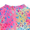 Alakuoti Toddler Girl Rainbow Heart Ruffle One Piece Swimsuit with UPF 50+ Sun Protection, Long Sleeve, Zipper Back, 2-3T view 4