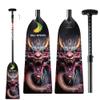 Z&J SPORT Adjustable Dragon Boat Paddle, IDBF Approved Carbon Fiber Paddle, Dragon Graphic Paddle with Adjuster for Dragon Boat Race with Adjustable T Handle (LON11)
