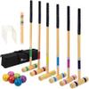 Pointyard 28" Croquet Set for 6 Players - Premium Wooden Mallets, Colored Balls & Carry Bag - Outdoor Games for Adults/Families at Lawn, Beach, Yard Game,Anti-Slip Handle view 1