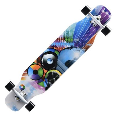 KITCISSL Longboard 42 Inches Long Boards Skateboard for Boys Girls Beginners, Kids and Adult Skateboard Cruiser 7 Layer Maple Deck Skateboards for Extreme Sports and Outdoors(Color:Style F)