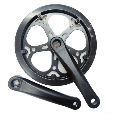 40T / 48T / 52T 170MM Single Speed Crankset, Square Hole Crankarms For MTB/Road Bike/Fixed Gear Bike/Mountain Bike Cycling Road Bike, Chain Guard Crankset, High Speed Chainring (48T)