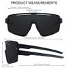 EKOZACK Cycling Sunglasses for Men Women Big Large Driving Fishing Mountain Bike Baseball Sun Glasses UV Protection Black Shades view 4