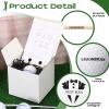 WinnerWhy 6 Sets Groomsman Proposal Gift Box With Golf Ball, Bamboo Tees, Invitation Cards - Accessories for Wedding, Best Men, DIY - Black, White view 3