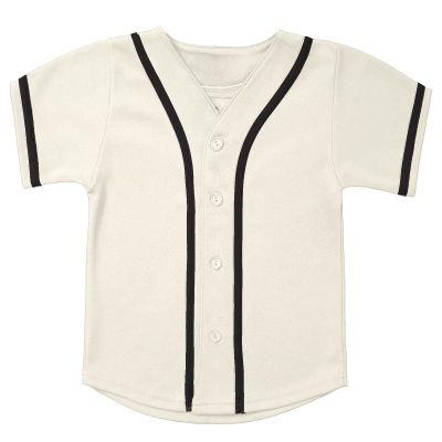 babyhealthy Kids Baseball Jersey Button Down Hip Hop Personalized Sport T Shirts Tops for Boys White