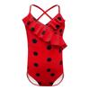 Dressy Daisy Little Girls Ladybug Red & Black Polka Dots One Piece Bathing Suit Swimsuit Swimwear Size 4-5T 094 view 1