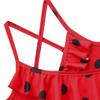 Dressy Daisy Little Girls Ladybug Red & Black Polka Dots One Piece Bathing Suit Swimsuit Swimwear Size 4-5T 094 view 3