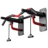 Black+Red Pull-Up Bars Wall-Mounted Chin Up Bar Folding Resistance Band Exercise Horizontal Bar Gym Fitness Equipment, Load 300Kg,Red