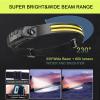 FLUEFOWL New LED Headlamp Rechargeable, 230 COB Super Bright Head Lights for Forehead, 6Mode Hard Hat Light for Adults, USB C Headband Flashlight for Work, Hiking, Running, Camping (10Pack) view 3