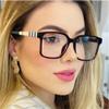 JRSMLF Women Glasses Frames For Female Male Retro Clear Lens Men Eyewe,1,One size view 3