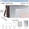 VX VONXURY Messenger Bag for Men, 14 Inch Laptop for Women,Small Canvas Leather Shoulder Bag for Work Bussiness view 2