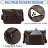 VX VONXURY Messenger Bag for Men, 14 Inch Laptop for Women,Small Canvas Leather Shoulder Bag for Work Bussiness view 4