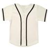 babyhealthy Kids Baseball Jersey Button Down Hip Hop Personalized Sport T Shirts Tops for Boys White view 1
