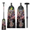 Z&J SPORT Adjustable Dragon Boat Paddle, IDBF Approved Carbon Fiber Paddle, Dragon Graphic Paddle with Adjuster for Dragon Boat Race with Adjustable T Handle (LON15)
