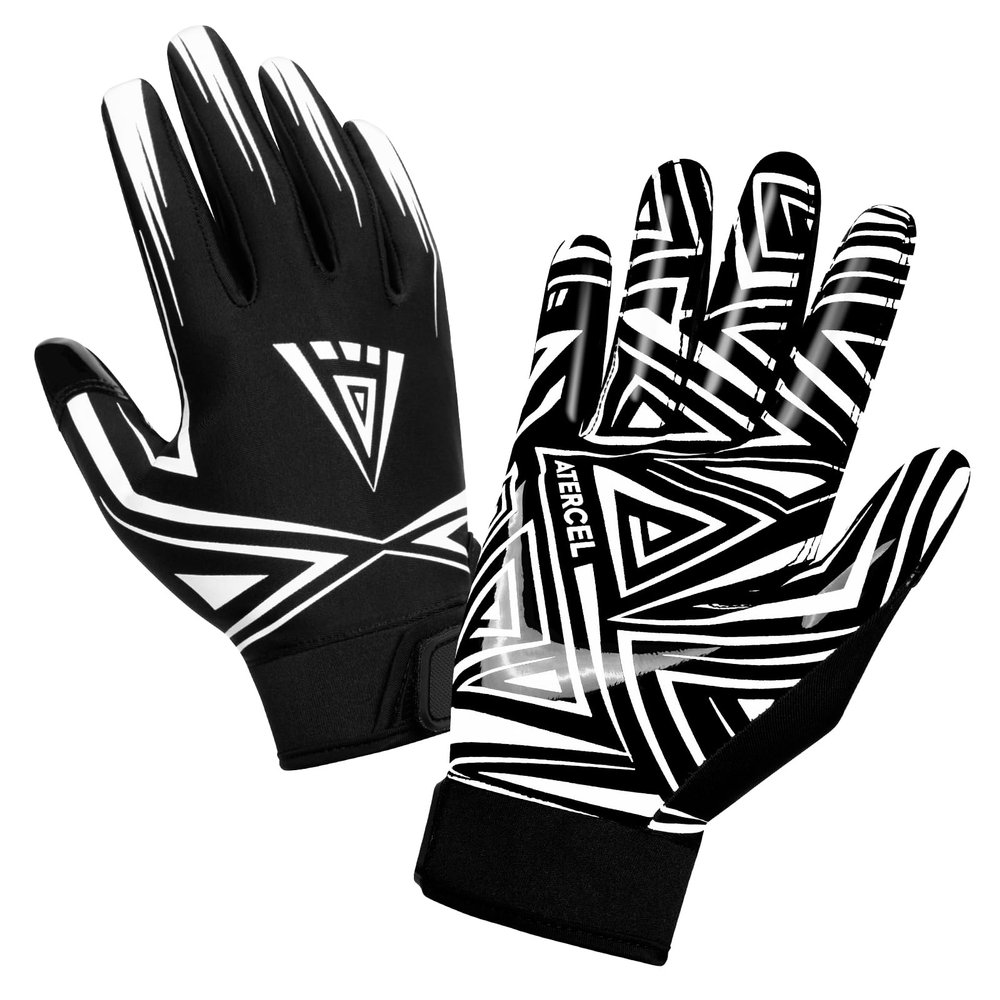 ATERCEL Football Gloves Men Football Receiver Gloves, Enhanced Performance and High Grip Rugby Glove for Adults and Youth