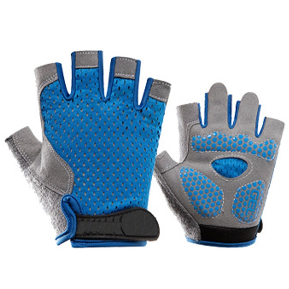 Kids Half Finger Cycling Gloves Non-Slip Breathable Fingerless Bike Riding Gloves Shockproof Sports Training Gloves UV Protection Outdoor Bike Riding Skateboard Gloves for Boys Girls 5-12Y