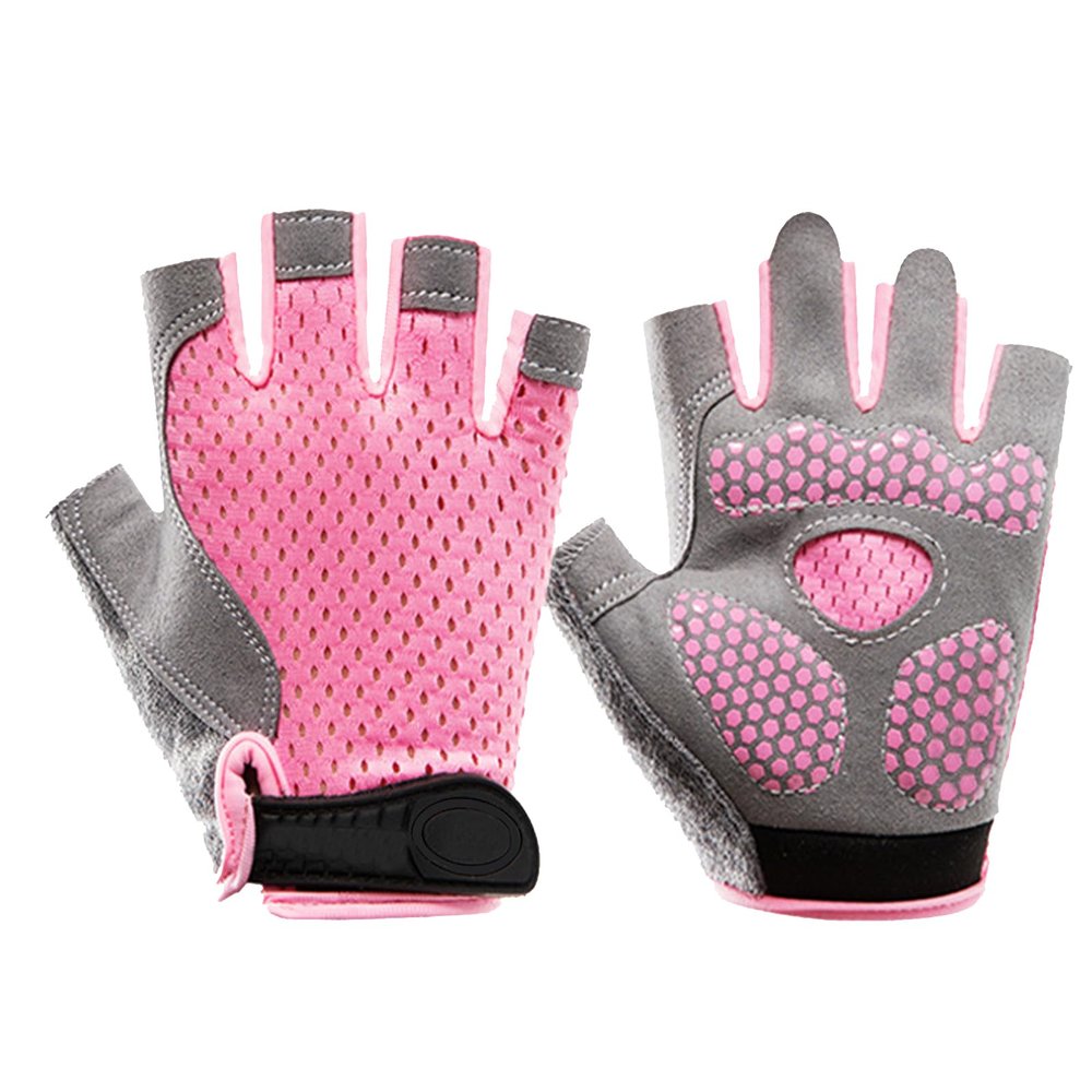 Kids Half Finger Cycling Gloves Non-Slip Breathable Fingerless Bike Riding Gloves Shockproof Sports Training Gloves UV Protection Outdoor Bike Riding Skateboard Gloves for Boys Girls 5-12Y
