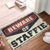 CDWS Bedroom Door Decorations Beware of Staffie Rug Retro Rug Fall Outdoor Decorations(Size:50X80CM) view 1