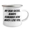 Inspirational Gifts for Sister | Always Remember How Much I Love You Enamel Camping Mug - A Heartwarming Father's Day Unique Gift Idea from Me to My Wonderful Sister view 2
