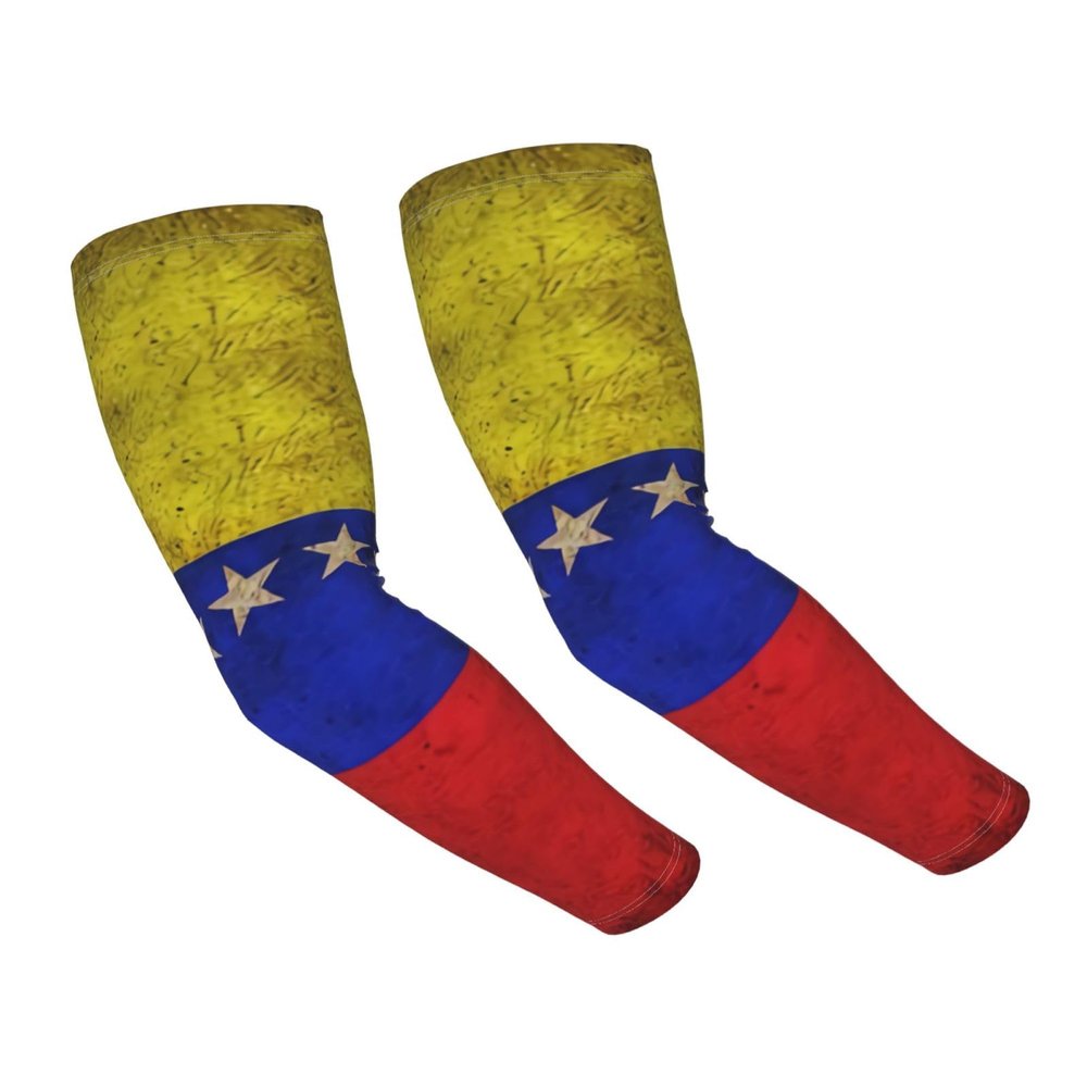 YSBYEIU Cute Venezuela Flag Sun Protection Cooling Arm Sleeves for Men Women Sleeves for Golf,Fishing, Cycling, Hiking