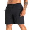 APTRO 2 in 1 Men's Swim Trunks 9" with Zipper Pockets Bathing Suit Built-in Board Shorts Swimwear Long Shorts Black 2X view 2