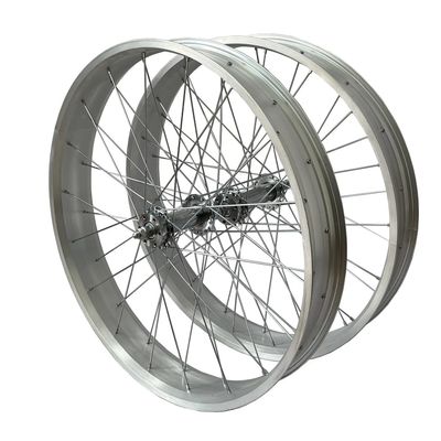 26 inch x 4 Fat Tire Bike Rim Wheel Set 12 Gauge Heavy Duty 36 Spokes Wheelset Snow Beach Cruiser Bicycle Rims Set (Front & Rear) Disc Brake