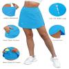 LouKeith Womens Tennis Skirt High Waist Golf Skorts Zipper Pockets Tummy Control Casual Workout Athletic Mini Skirt with Shorts Blue XL view 4