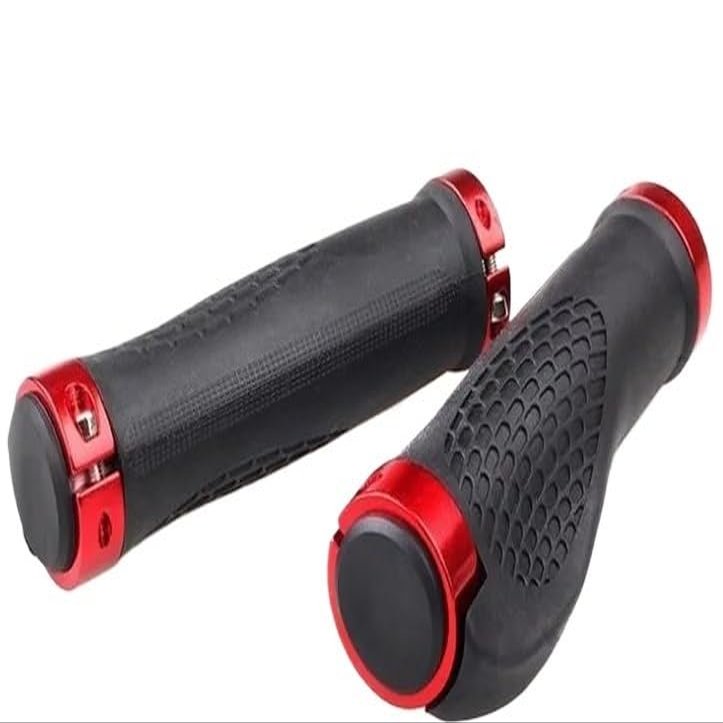 Handlebar Grips Empuaduras Antideslizantes De Silicona para Manillar De Bicicleta De Montaa Y Carretera, Accesorios De Ciclismo Bike Handlebar(Color:Red)