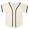 babyhealthy Kids Baseball Jersey Button Down Hip Hop Personalized Sport T Shirts Tops for Boys White view 1