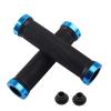 YLNING Handlebar Grips Manillar De Goma para Bicicleta De Montaa, Puos Antideslizantes De Aleacin, Bloqueo Bilateral, Accesorios De Manillar Bike Handlebar(Color:Blue) view 1