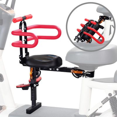 GYL Child Seat for Electric Scooter with seat, Kid Seat Fit for Electric Bicycle, Mobility Scooter Kids Seat with Backrest Armrest Fence Guadrail, Moped Scooter Bike Folding Seat for 2-6 Year Children