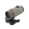 Tactical G45X Magnifier Scope with Switch to Side Quick Detachable QD Mount,5X Holographic Sight Multiplier Mirror, for 551 552 553 558 Holographic Reflex Red Dot Sights, Outdoor Apply, Tan view 1