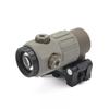 Tactical G45X Magnifier Scope with Switch to Side Quick Detachable QD Mount,5X Holographic Sight Multiplier Mirror, for 551 552 553 558 Holographic Reflex Red Dot Sights, Outdoor Apply, Tan view 4
