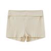 NUFIWI Women Knit Fold Over Shorts High Waist Slim Fit Stretchy Yoga Shorts Summer Casual Active Jogger Bottoms(Brown,Large) view 4