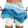 NineFit Basics Skorts for Women with Pockets Plus Size Athletic Gym Workout Skirt Tummy Control Running Tennis Golf Workout Shorts, Large view 1
