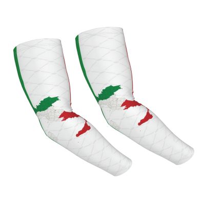 LVGOOKI Cute Italia Flag Italy Italian Flag Arm Sleeves Sports Sun Cooling Arm Sleeve for Women Men Cycling, Hiking