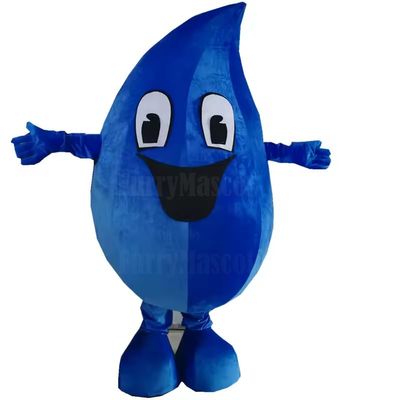 FurryMascot New Sport Lovely Blue Water Drop Mascot Costumes Mascotte School Spirit, Large, Brown