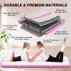 Air Tumble Track Mat, 20ft/16ft/13ft/10ft/6.6ft Inflatable Tumbling Track Mat for Gymnastics, 4/8in Thickness Gym Mats for Home Use/Training/Cheerleading/Yoga/Water with Electric Pump - Pink view 3