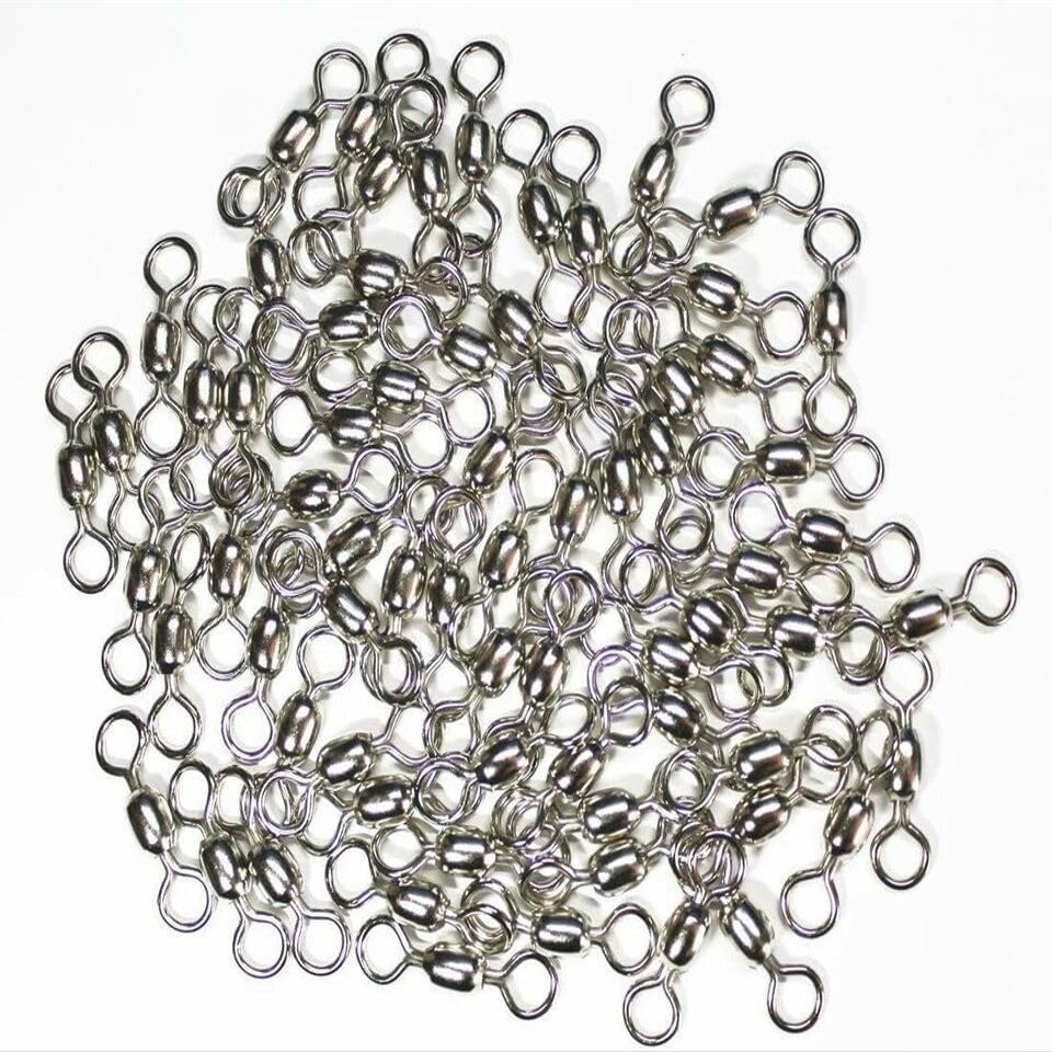 Barrel Bearing with Solid Ring Swivel Solid Fishing Connector Size:5# - Length : 15mm -50 Pcs