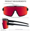 EKOZACK Cycling Sunglasses for Men Women Big Large Driving Fishing Mountain Bike Baseball Sun Glasses UV Protection Mirrored Red Shades view 4