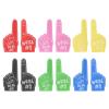 PATIKIL Mini Foam Fingers 5.1 Inch, 12 Pack We're #1 Cheerleading Foam Finger for Sports Fan Events Games Party Favors, Blue, Yellow, Green, Red, Back, Pink view 1